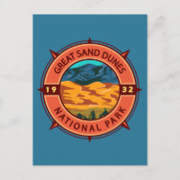 Great Sand Dunes Nationalpark Retro Kompass