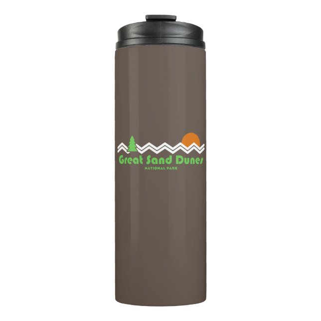 Great Sand Dunes Nationalpark Retro Thermosbecher (Vorderseite)