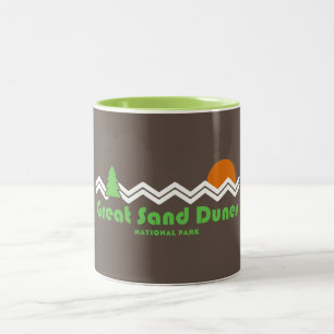 Great Sand Dunes Nationalpark Retro Zweifarbige Tasse