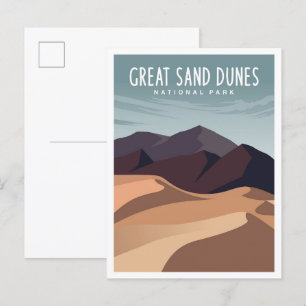 Great Sands Dune Nationalpark Colorado Reise Postkarte