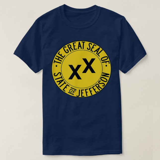 Great Seal of the State of Jefferson Flag  T-Shirt (Design vorne)