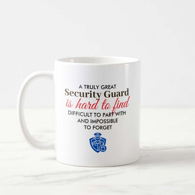 Great Security Guard Personalized Name Gift Kaffeetasse (Links)