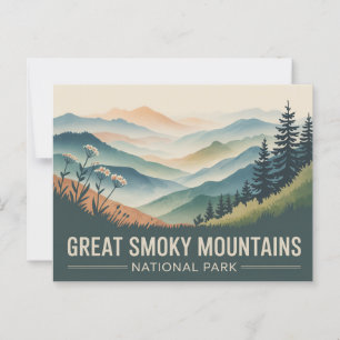 Great Smoking National Park Postcard Vintag Postkarte