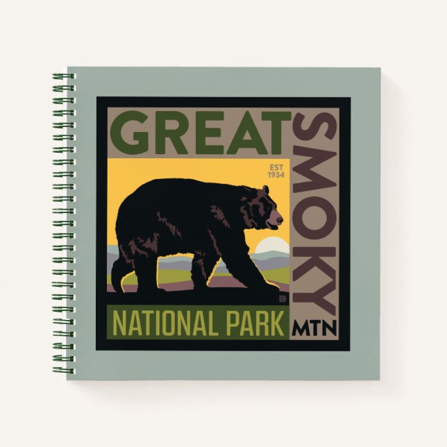 Great Smoky Mountain National Park| Bear Notizbuch (Vorderseite)