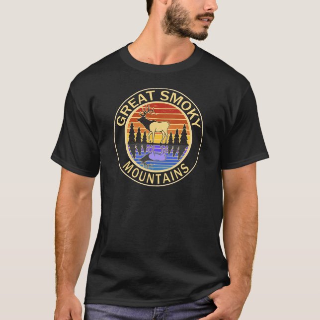 Great Smoky Mountains Elch T-Shirt (Vorderseite)