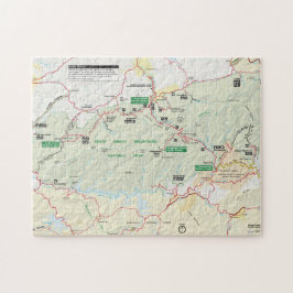 Great Smoky Mountains-Kartenpuzzlespiel