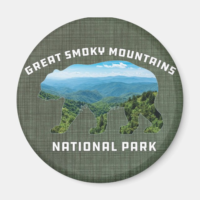 Great Smoky Mountains National Park Bär Souvenir Magnet (Vorne)