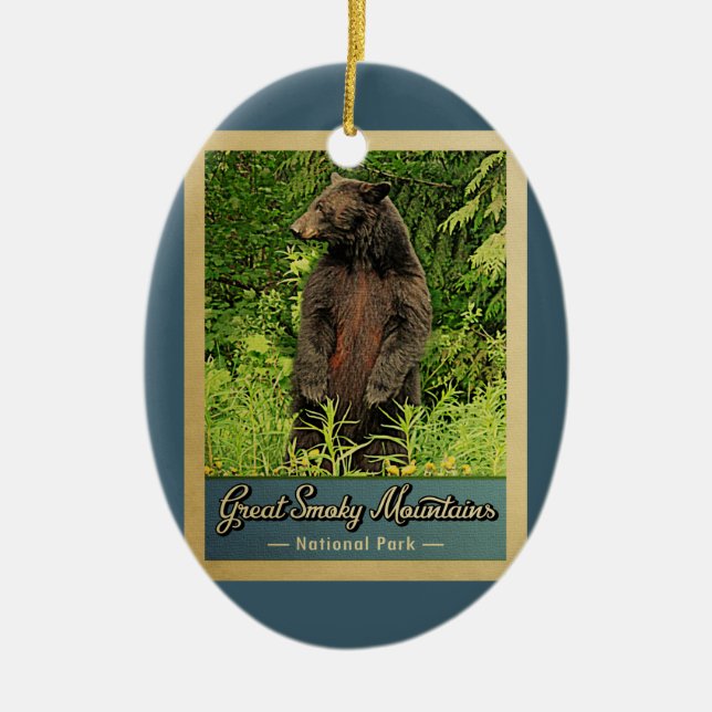Great Smoky Mountains National Park Bären Keramik Ornament (Vorne)