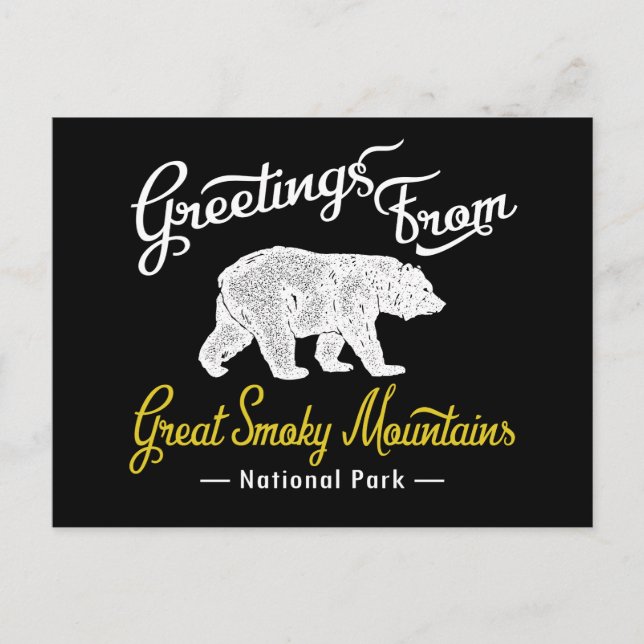 Great Smoky Mountains National Park Bären Postkarte (Vorderseite)