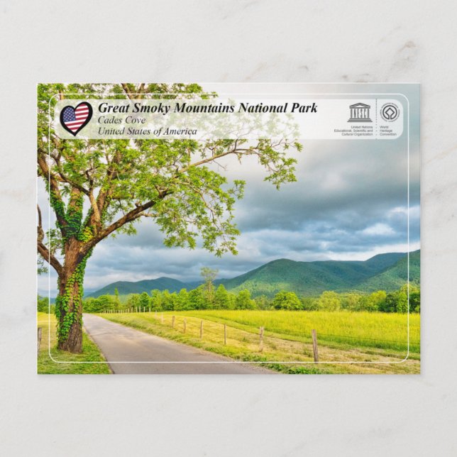 Great Smoky Mountains National Park - Cades Cove Postkarte (Vorderseite)