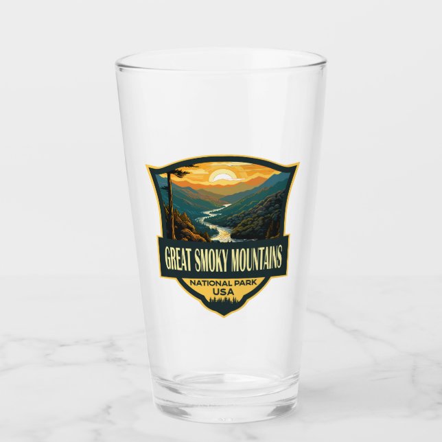 Great Smoky Mountains National Park Illustration Glas (Vorderseite)