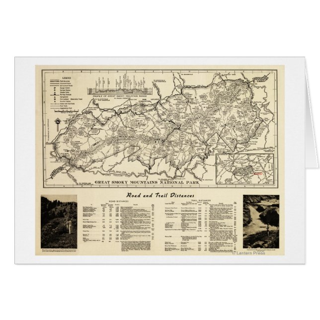 Great Smoky Mountains National Park Karte (Vorderseite (Horizontal))