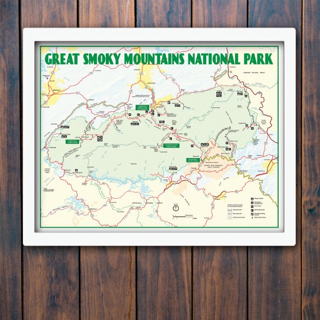 Great Smoky Mountains National Park Karte Poster (Von Creator hochgeladen)