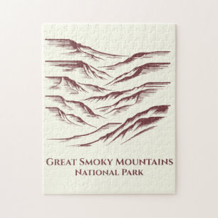 Great Smoky Mountains National Park Line Art:
