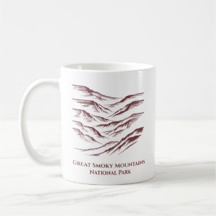 Great Smoky Mountains National Park Line Art: Kaffeetasse