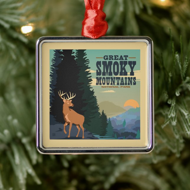 Great Smoky Mountains National Park Ornament Aus Metall (Baum)