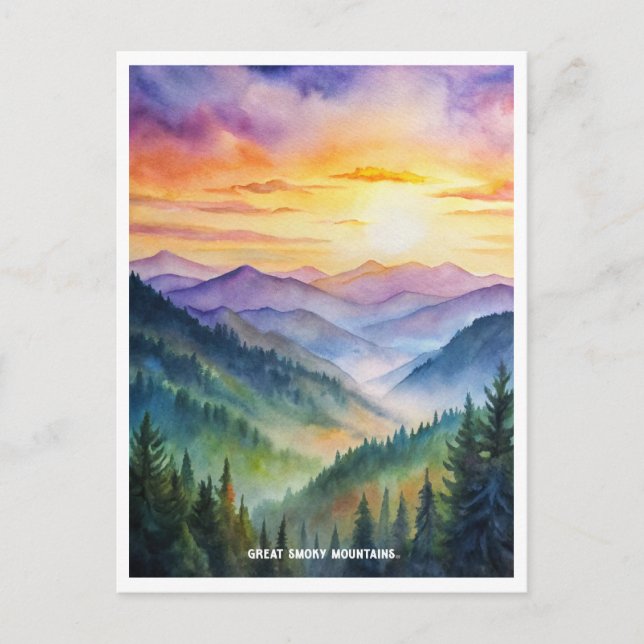 Great Smoky Mountains National Park Postkarte (Vorderseite)