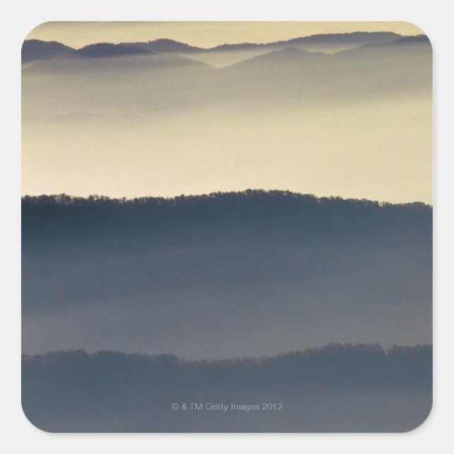 Great Smoky Mountains National Park Quadratischer Aufkleber (Vorderseite)