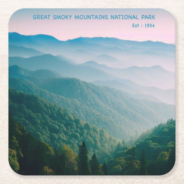 Great Smoky Mountains National Park Rechteckiger Pappuntersetzer (Vorderseite)