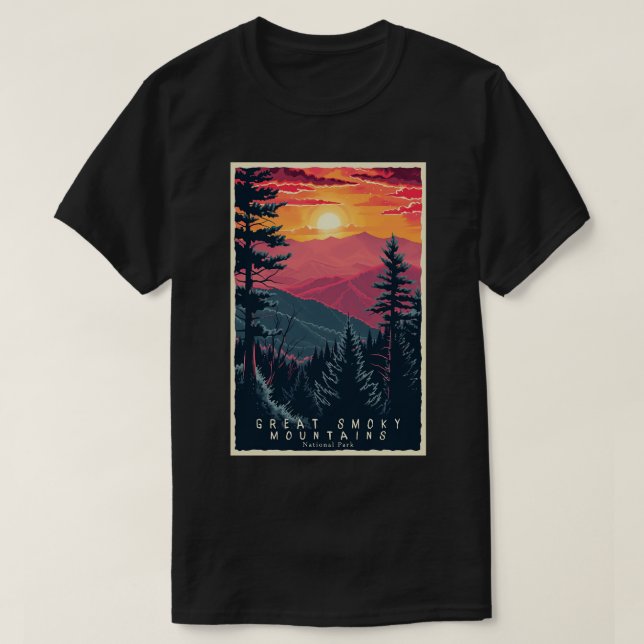 Great Smoky Mountains National Park Reise 9 T-Shirt (Design vorne)
