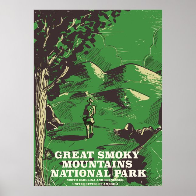 Great Smoky Mountains National Park Reiseplakat Poster (Vorne)