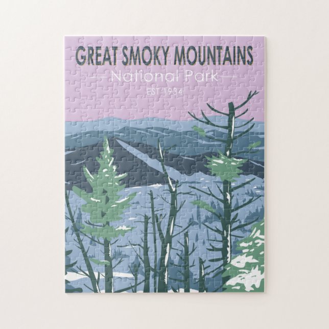Great Smoky Mountains National Park Retro (Vertikal)