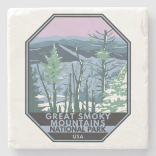 Great Smoky Mountains National Park Retro Steinuntersetzer