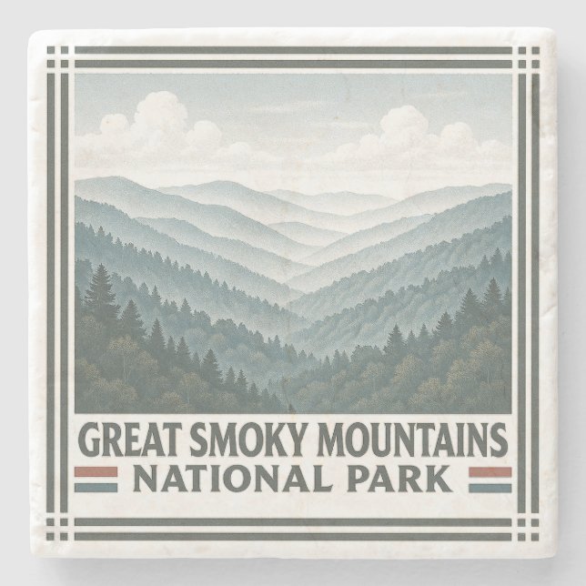 Great Smoky Mountains National Park Steinuntersetzer (Vorderseite)