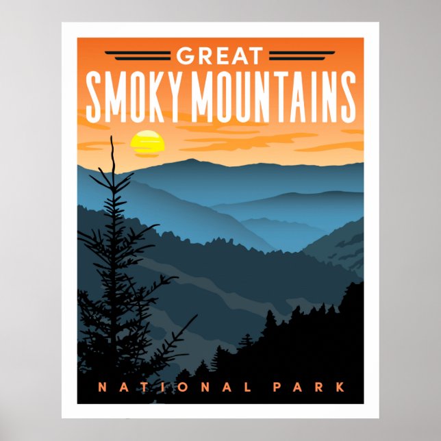 Great Smoky Mountains National Park Travel Poster (Vorne)