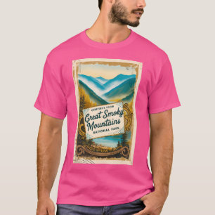 Great Smoky Mountains Nationalpark Postkarte Vinta T-Shirt