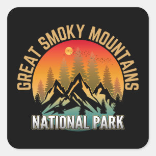 Great-Smoky-Mountains-Nationalpark Quadratischer Aufkleber