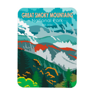 Great Smoky Mountains Nationalpark Vintag Magnet