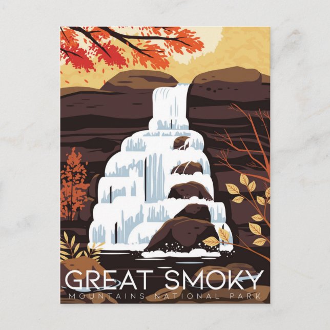 Great Smoky Mountains Nationalpark Vintag Postkarte (Vorderseite)