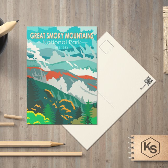 Great Smoky Mountains Nationalpark Vintag Postkarte (Von Creator hochgeladen)