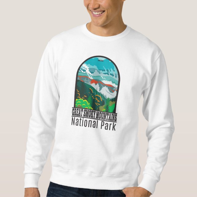 Great Smoky Mountains Nationalpark Vintag Sweatshirt (Vorderseite)