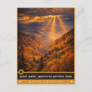 Great Smoky Mountains NC Vintage-Postkarte Postkarte