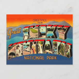 Great Smoky Mountains Park Retro-Postkarte Postkarte