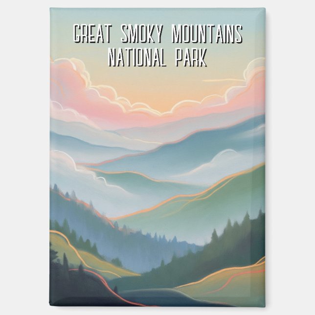 Great Smoky Mountains Reise Magnet (Vorderseite)