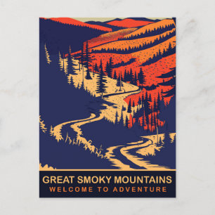Great Smoky Mountains, Reisen in vergangener Zeit Postkarte