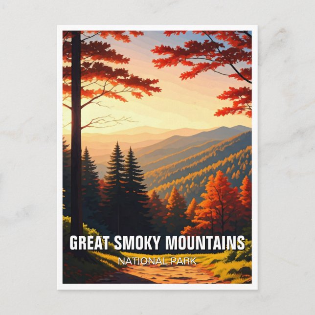 Great Smoky Mountains Souvenir Postkarte (Vorderseite)