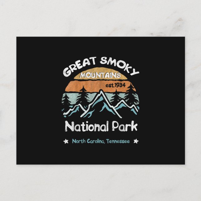 Great Smoky Mountains US National Park Camping Postkarte (Vorderseite)