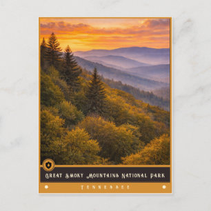 Great Smoky Mountains Vintage-Postkarte Postkarte