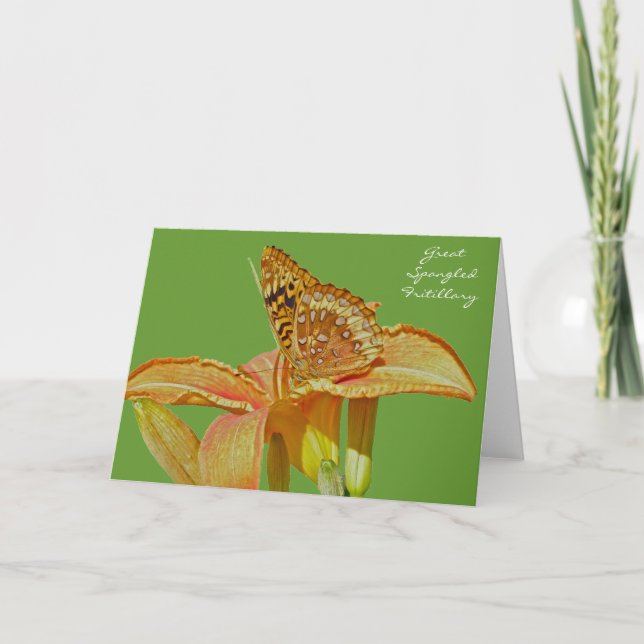 Great Spangled Fritillary Butterfly Note Card Karte (Vorderseite)