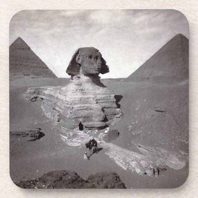 Great Sphinx & Giza Pyramids Necropolis Ägypten Getränkeuntersetzer (Vorderseite)