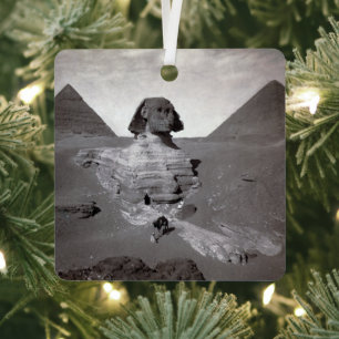 Great Sphinx & Giza Pyramids Necropolis Ägypten Ornament Aus Metall