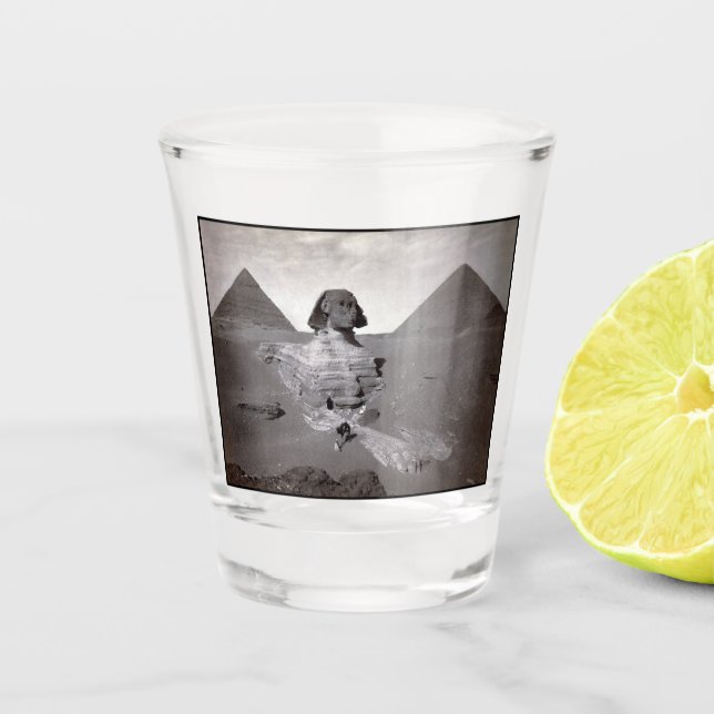 Great Sphinx & Giza Pyramids Necropolis Ägypten Schnapsglas (Vorderseite)