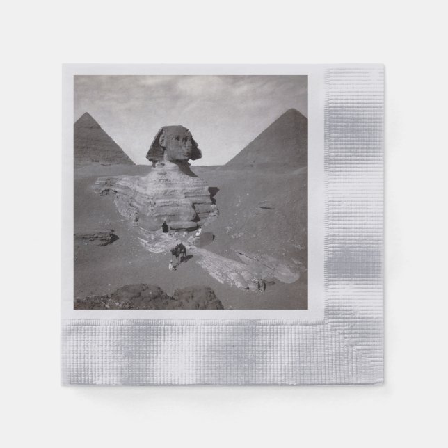 Great Sphinx & Giza Pyramids Necropolis Ägypten Serviette (Vorderseite)