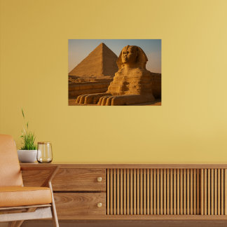 Great Sphinx & Pyramiden Wall Art Poster