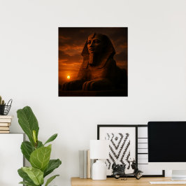 Great Sphinx Sunset Ägyptisches Landschaftsposter Poster