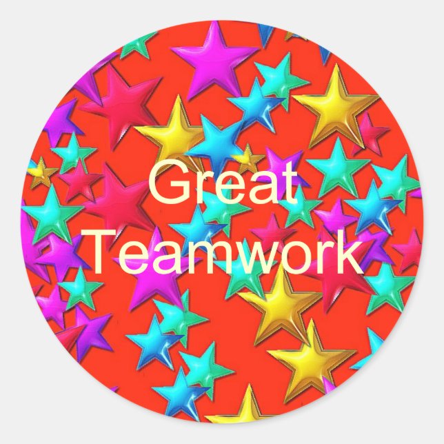 Great Teamwork Star Sticker (Vorderseite)